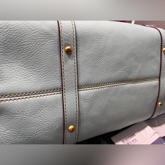 Dooney & Bourke Florentine Large Satchel Leather Pale Blue - Picture 9 of 13